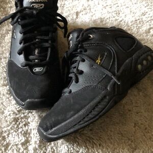 Shoes boys new size 1M man made materials laces black Reebok-